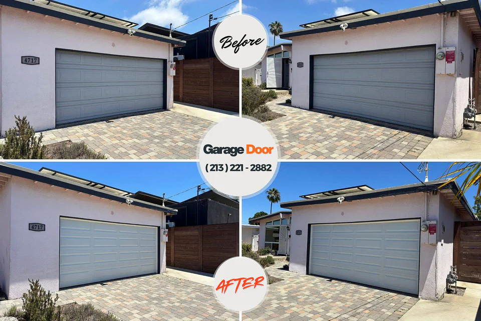 Before and after: garage door repair Haleyville, AL